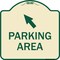 Signmission Parking Area with Upper Left Arrow Heavy-Gauge Aluminum Architectural Sign, 18" x 18", TG-1818-23464 A-DES-TG-1818-23464 - alternate 1